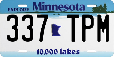 MN license plate 337TPM