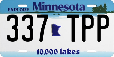 MN license plate 337TPP