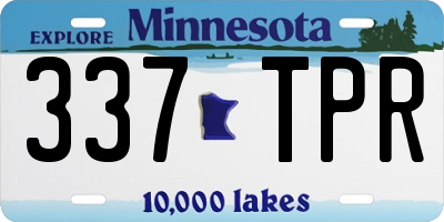 MN license plate 337TPR