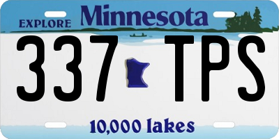 MN license plate 337TPS