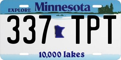 MN license plate 337TPT