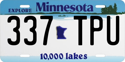 MN license plate 337TPU