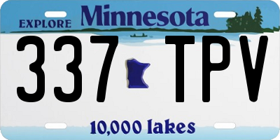 MN license plate 337TPV