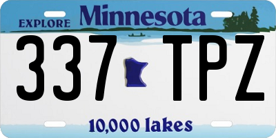 MN license plate 337TPZ