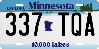 MN license plate 337TQA