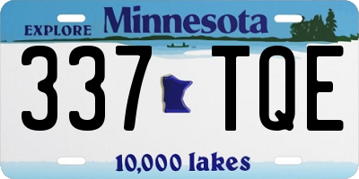 MN license plate 337TQE