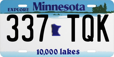 MN license plate 337TQK