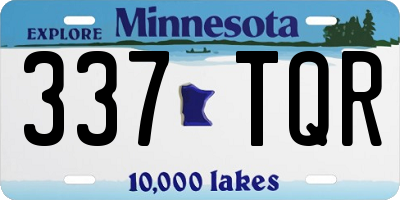 MN license plate 337TQR