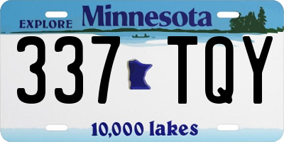 MN license plate 337TQY