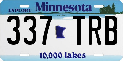 MN license plate 337TRB