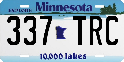 MN license plate 337TRC