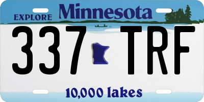 MN license plate 337TRF