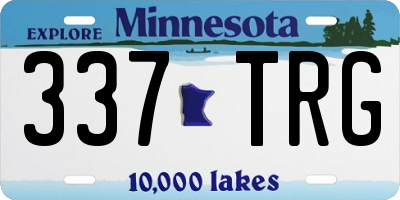 MN license plate 337TRG
