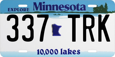 MN license plate 337TRK