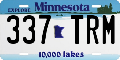 MN license plate 337TRM