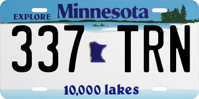 MN license plate 337TRN