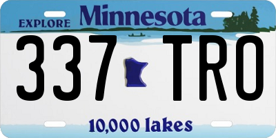 MN license plate 337TRO