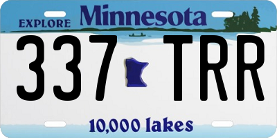 MN license plate 337TRR