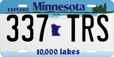 MN license plate 337TRS
