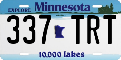 MN license plate 337TRT