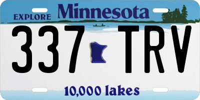 MN license plate 337TRV