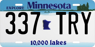 MN license plate 337TRY