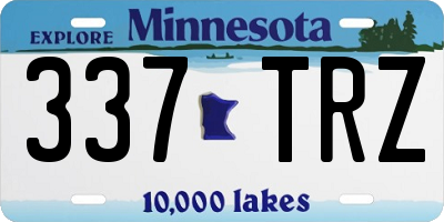 MN license plate 337TRZ