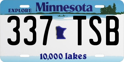 MN license plate 337TSB