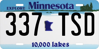 MN license plate 337TSD