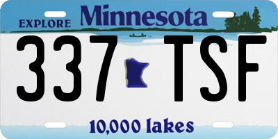 MN license plate 337TSF