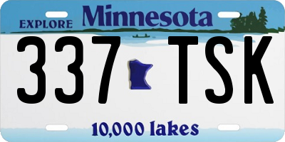 MN license plate 337TSK