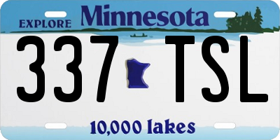 MN license plate 337TSL