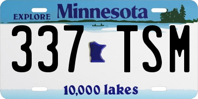 MN license plate 337TSM