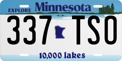 MN license plate 337TSO