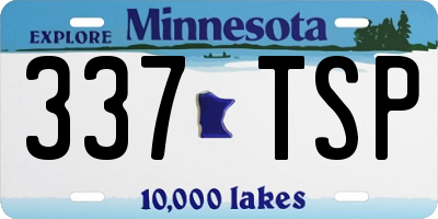 MN license plate 337TSP