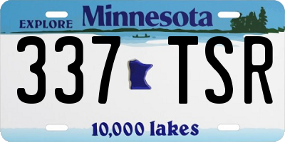 MN license plate 337TSR
