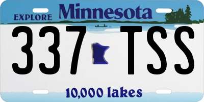 MN license plate 337TSS