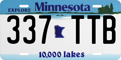 MN license plate 337TTB