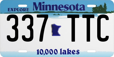 MN license plate 337TTC