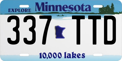 MN license plate 337TTD