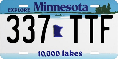 MN license plate 337TTF