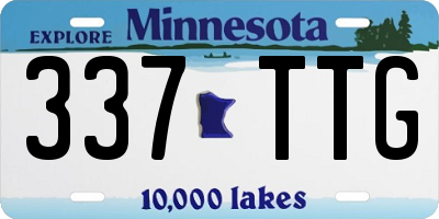 MN license plate 337TTG