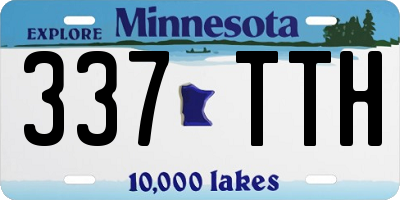 MN license plate 337TTH