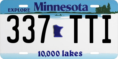 MN license plate 337TTI