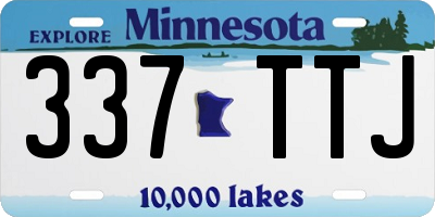 MN license plate 337TTJ