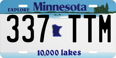 MN license plate 337TTM