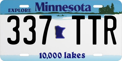 MN license plate 337TTR