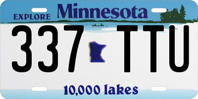 MN license plate 337TTU