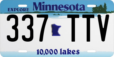 MN license plate 337TTV