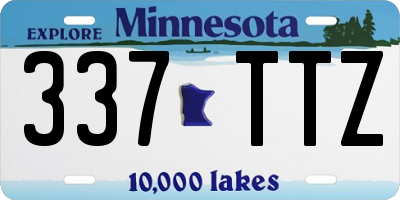 MN license plate 337TTZ